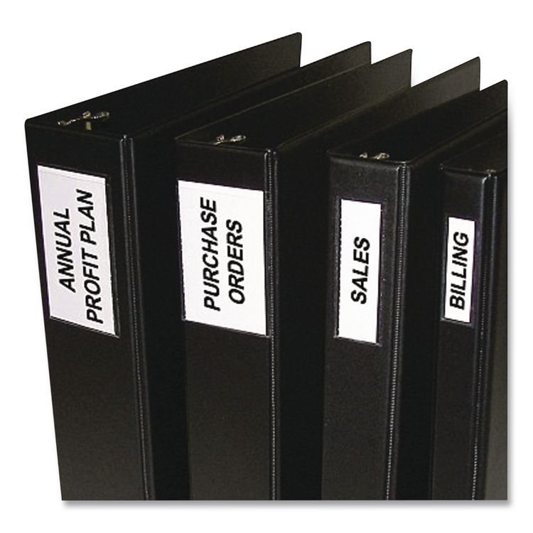 CLI70013 - C-Line Self-Adhesive Ring Binder Label Holders, Top Load, 1 x 2,81, Clear, 12/Pack (CLI70013) - Image 3