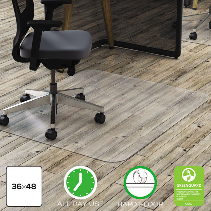 deflecto All Day Use Chair Mat - Hard Floors, 36 x 48, Rectangular, Clear (DEFCM21142PC) - Image 9