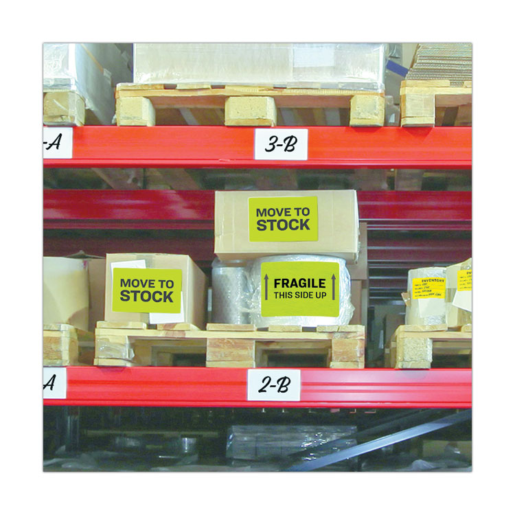 AVE5940 - Avery High-Visibility Permanent Laser ID Labels, 8.5 x 11, Neon Green, 100/Box (AVE5940) - Image 2