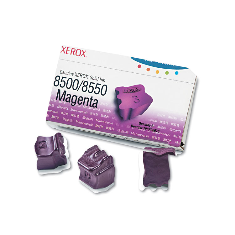 Xerox 108R00670 Solid Ink Stick, 1,033 Page-Yield, Magenta, 3/Box (XER108R00670)