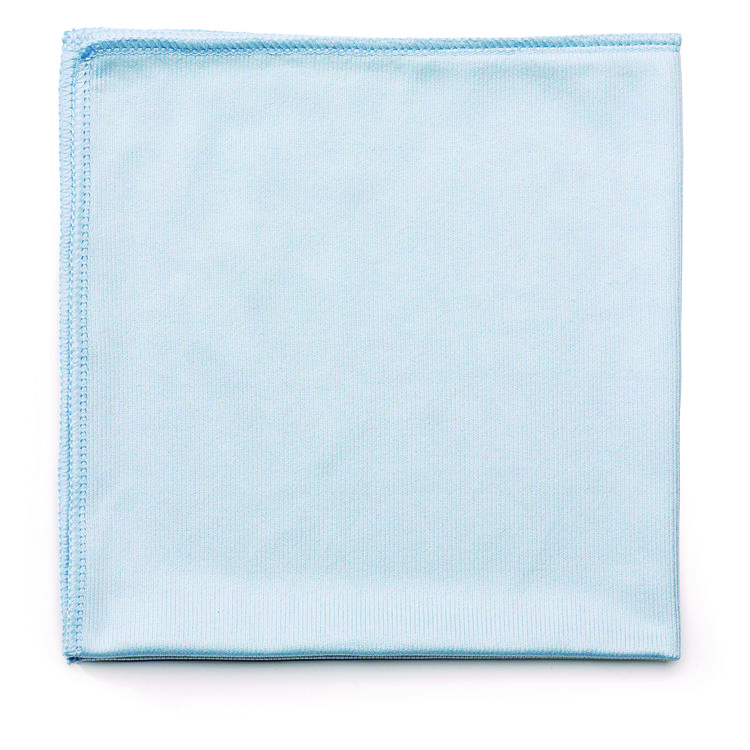 Rubbermaid Commercial Executive Series Hygen Cleaning Cloths, Glass Microfiber, 16 x 16, Blue, 12/Carton (RCPQ630)