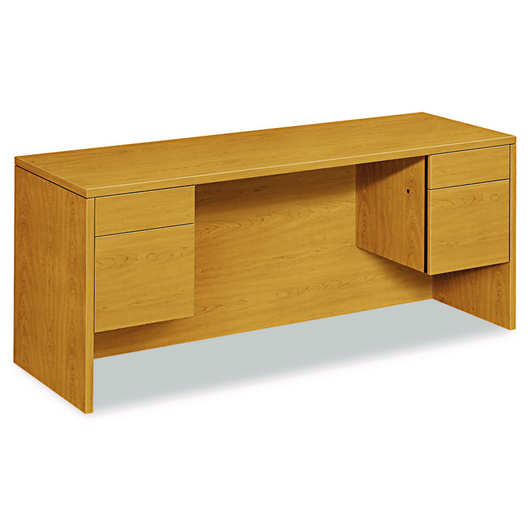 HON 10500 Series Kneespace Credenza With 3/4-Height Pedestals, 72w x 24d x 29.5h, Harvest (HON10543CC)