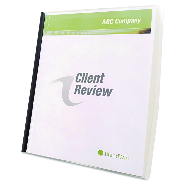 GBC Slide 'n Bind Report Cover, Swing Clip, 8.5 x 11, Frosted/Clear, 10/Pack (GBC67504)
