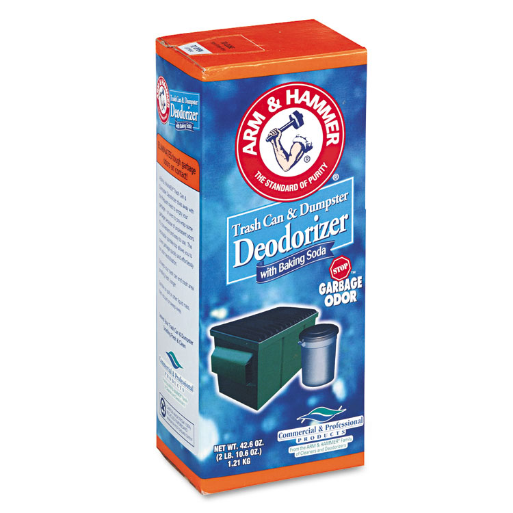 Arm & Hammer Trash Can and Dumpster Deodorizer, Sprinkle Top, Original, 42.6 oz Powder (CDC3320084116)