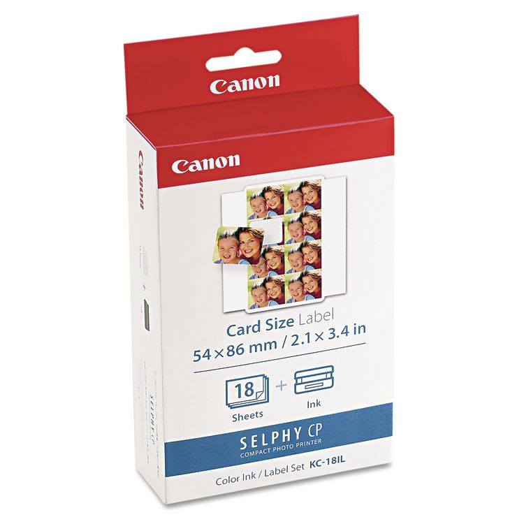 Canon 7740A001 (KC-18IL) Ink/Label Combo, Black/Tri-Color (CNM7740A001)