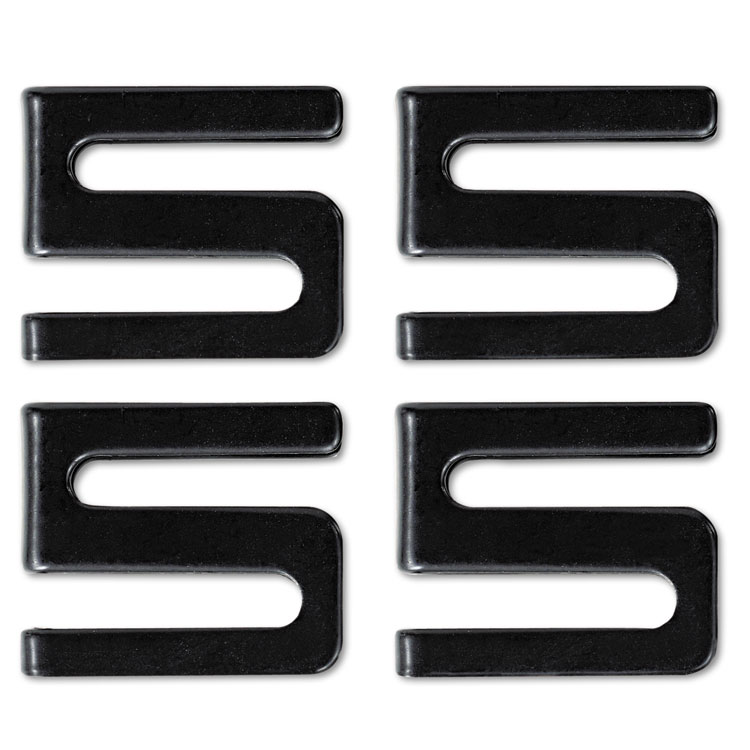 Alera Wire Shelving S Hooks, Metal, Black, 4 Hooks/Pack (ALESW59SHBL)