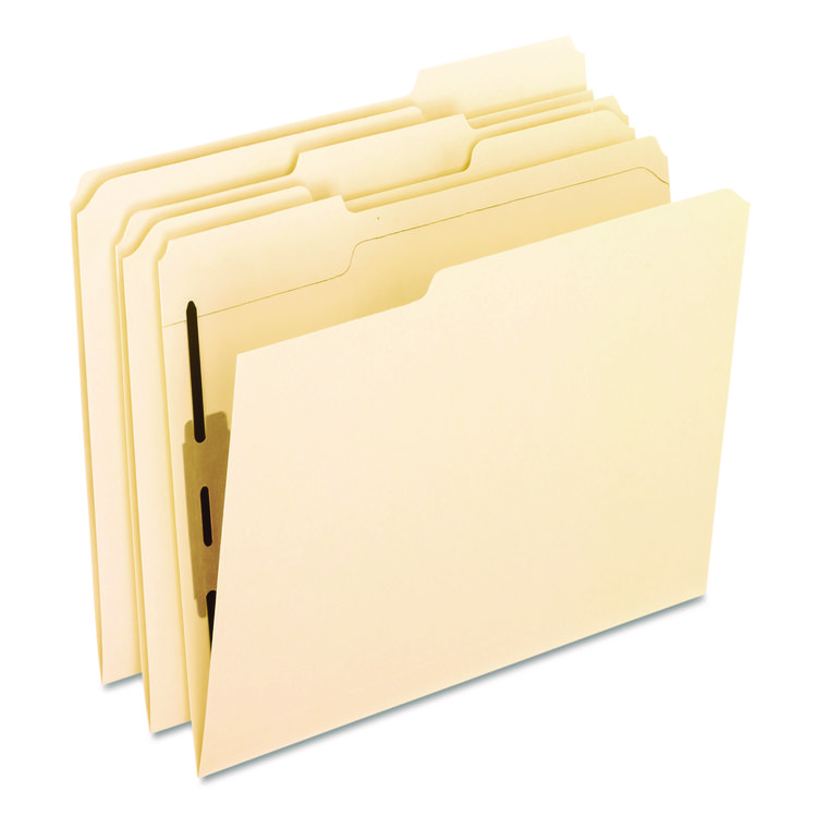 Pendaflex Manila Fastener Folders with Bonded Lesspace Fasteners, 1 Fastener, Letter Size, Manila Exterior, 50/Box (PFXM13U1)