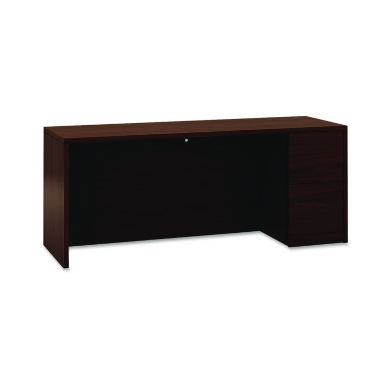 HON 10500 Series Full-Height Left Pedestal Credenza, 72w x 24d x 29.5h, Mahogany (HON105904LNN)
