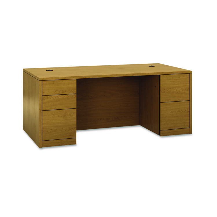 HON 10500 Series Double Pedestal Desk with Full Pedestals, 72" x 36" x 29.5", Harvest (HON105890CC)