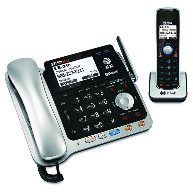 AT&T TL86109 Two-Line DECT 6.0 Phone System with Bluetooth (ATTTL86109)