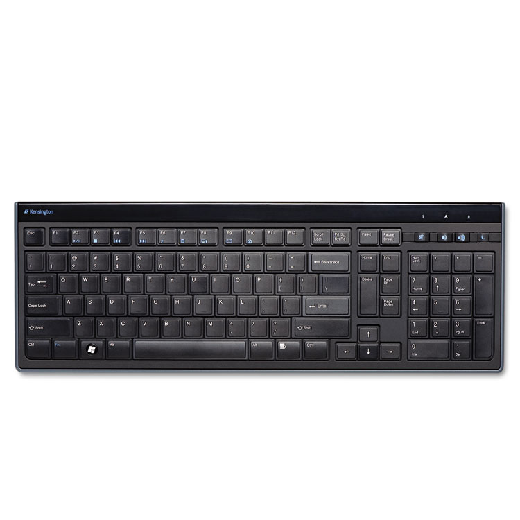 Kensington Slim Type Standard Keyboard, 104 Keys, Black (KMW72357)