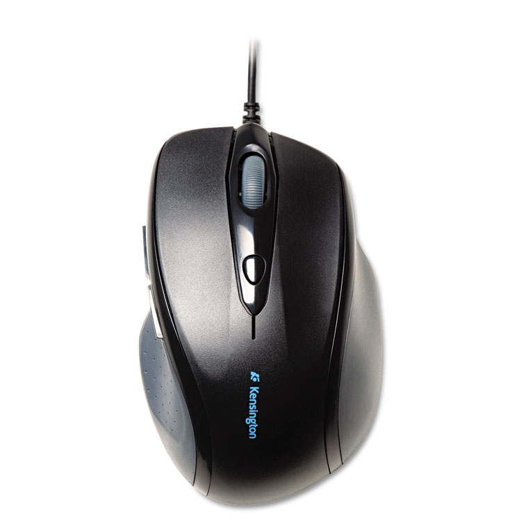 Kensington Pro Fit Wired Full-Size Mouse, USB 2.0, Right Hand Use, Black (KMW72369)