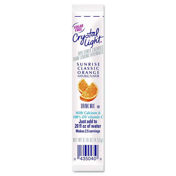 Crystal Light On the Go, Sunrise Orange, 0.16 oz Packets, 30/Box (CRY00504)
