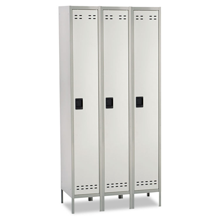 Safco Single-Tier, Three-Column Locker, 36w x 18d x 78h, Two-Tone Gray (SAF5525GR)