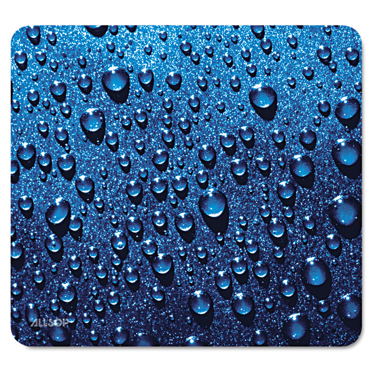 Allsop Naturesmart Mouse Pad, 8.5 x 8, Raindrops Design (ASP30182)