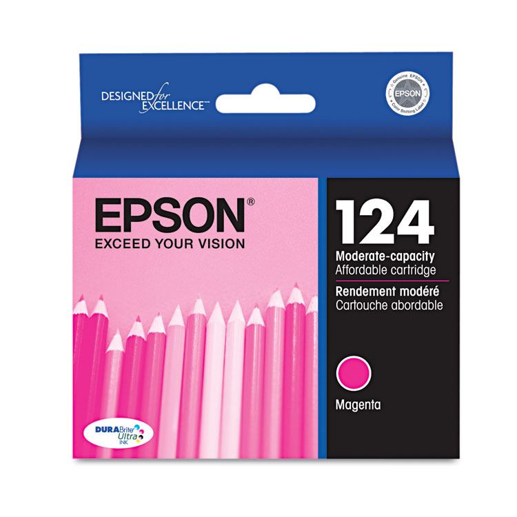 Epson T124320-S (124) DURABrite Ultra Ink, Magenta (EPST124320S)