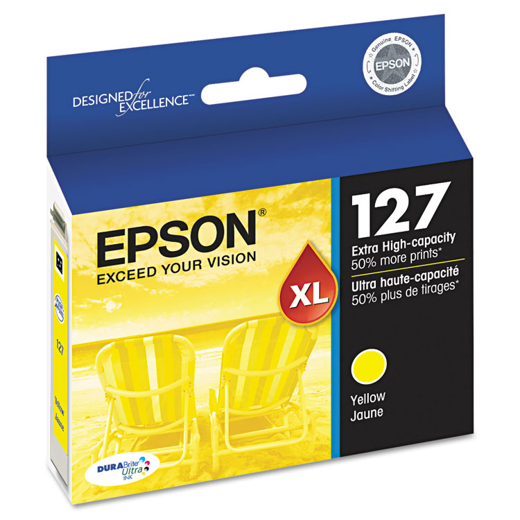 Epson T127420-S (127) DURABrite Ultra Extra High-Yield Ink, Yellow (EPST127420S)