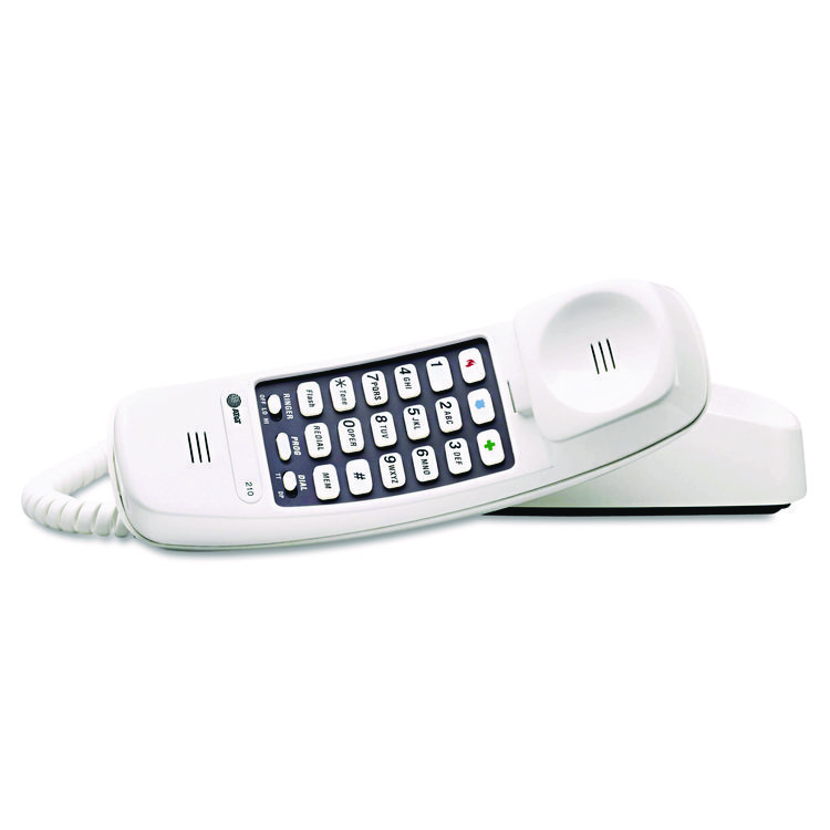 AT&T 210 Trimline Telephone, White (ATT210W)
