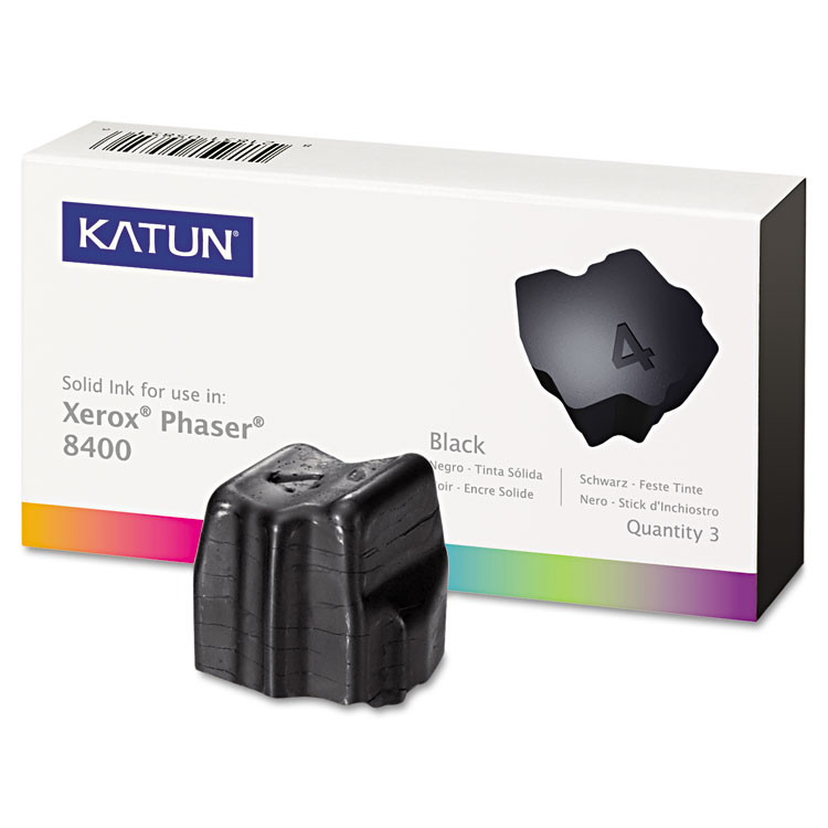 Katun Compatible 108R00604 Solid Ink Stick, 3,400 Page-Yield, Black, 3/Box (KAT38707)