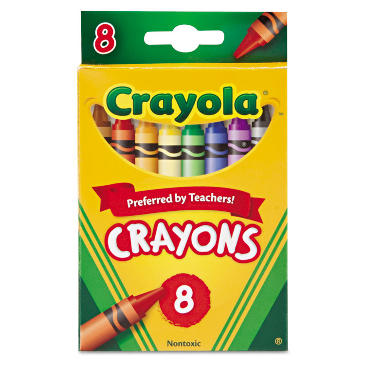 Crayola Classic Color Crayons, Peggable Retail Pack, Peggable Retail Pack, 8 Colors/Pack (CYO523008)