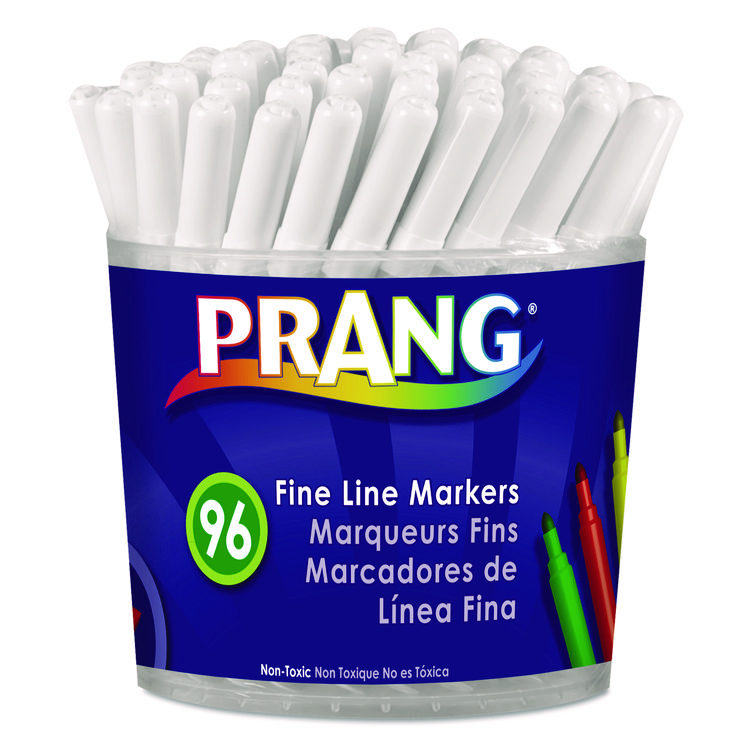 Prang Fine Line Markers, Fine Bullet Tip, Assorted Colors, 96/Set (DIX80796)