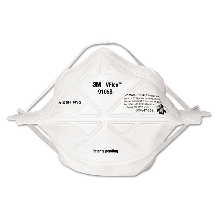 3M VFlex Particulate Respirator N95, Small, 50/Box (MMM9105S)
