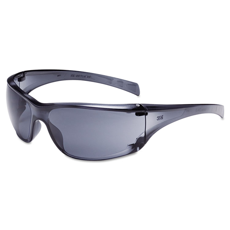 3M Virtua AP Protective Eyewear, Clear Frame and Gray Lens, 20/Carton (MMM118150000020)