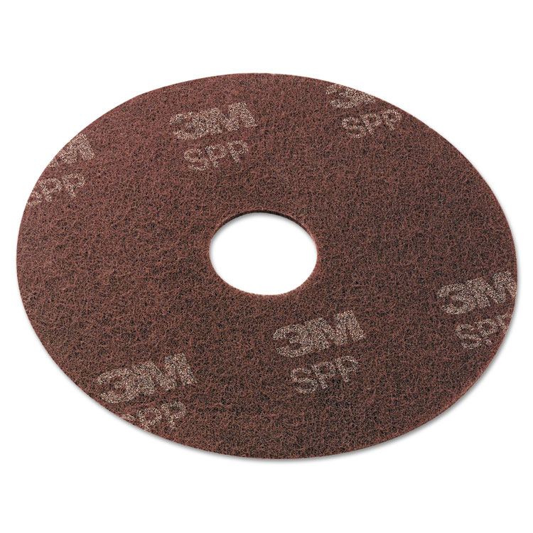 Scotch-Brite Surface Preparation Pad, 17" Diameter, Maroon, 10/Carton (MMMSPP17)