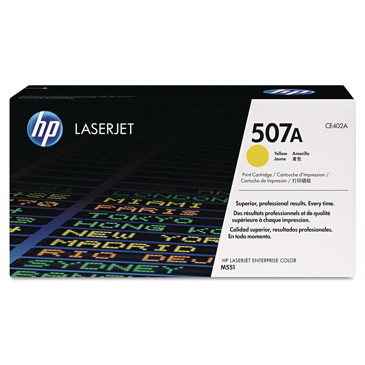 HP HP 507A, (CE402A) Yellow Original LaserJet Toner Cartridge (HEWCE402A)