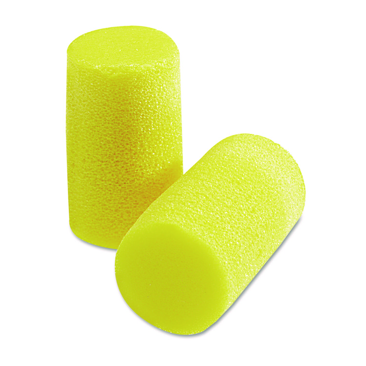 Classic E-A-R Classic Plus Earplugs, Cordless, PVC Foam, Yellow, 200 Pairs/Box (MMM3101101)