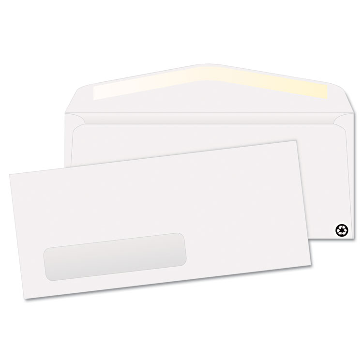 Quality Park Address-Window Envelope, Lower Left, #10, Commercial Flap, Gummed Closure, 4.13 x 9.5, White, 500/Box (QUA21316)