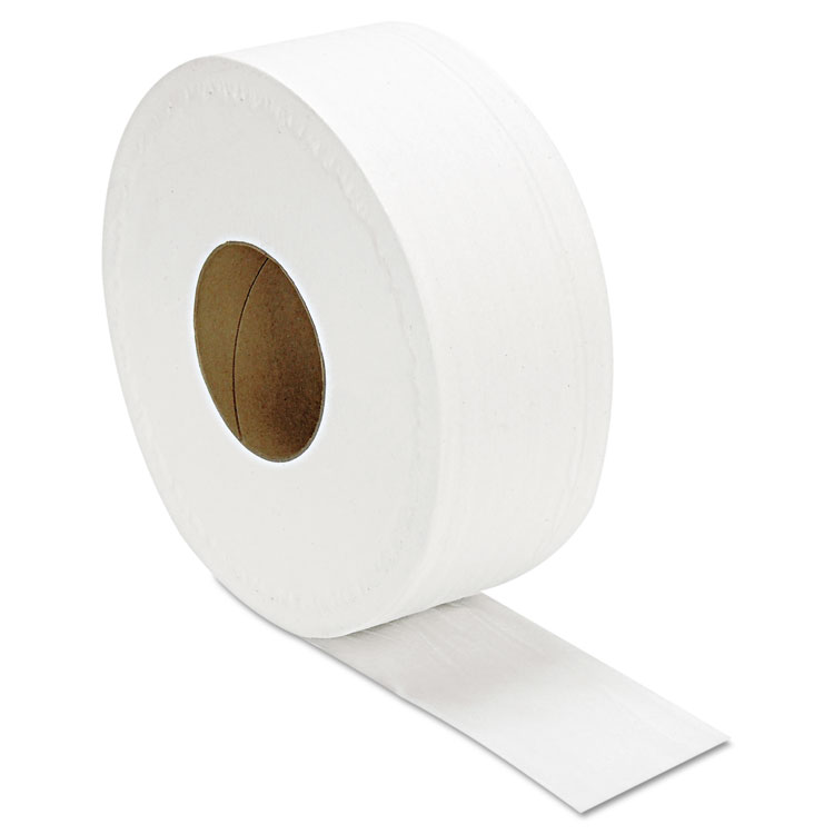 GEN JRT Jumbo Bath Tissue, Septic Safe, 2-Ply, 3.3" x 1,000 ft, White, 12 Rolls/Carton (GENJRT1000)