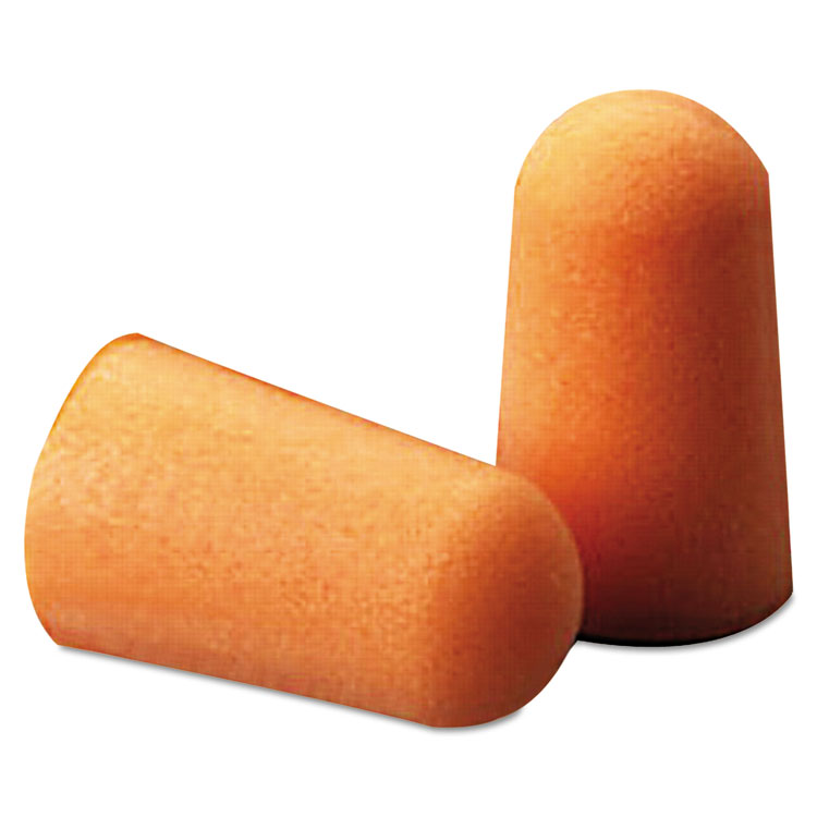 3M Foam Single-Use Earplugs, Cordless, 29NRR, Orange, 200 Pairs (MMM1100)