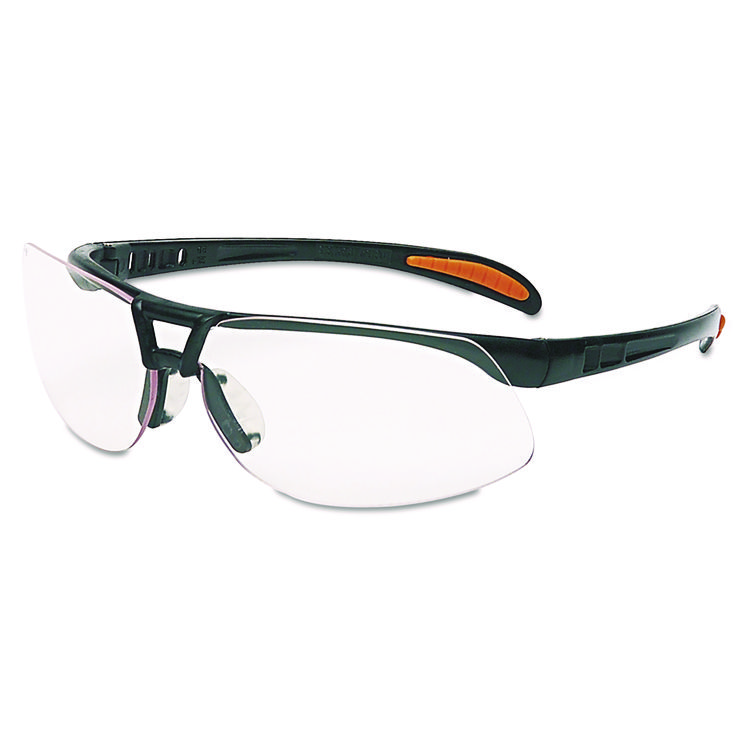 Honeywell Uvex Protege Safety Eyewear, Metallic Black Frame, Clear Lens (UVXS4200)