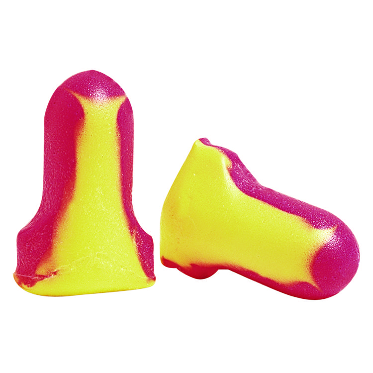 Howard Leight by Honeywell LL-1 Laser Lite Single-Use Earplugs, Cordless, 32NRR, Magenta/Yellow, 200 Pairs (HOWLL1)