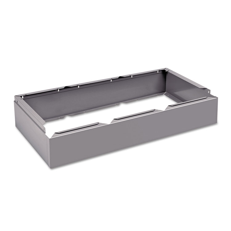 Tennsco Three Wide Closed Locker Base, 36w x 18d x 6h, Medium Gray (TNNCLB3618MG)