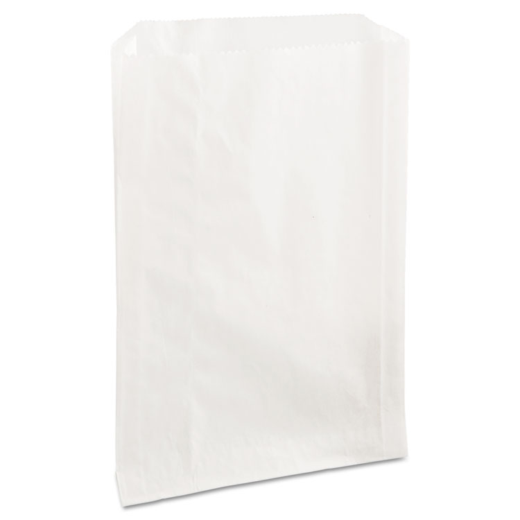 Bagcraft Grease-Resistant Single-Serve Bags, 6.5" x 1" x 8", White, 2,000/Carton (BGC300422)