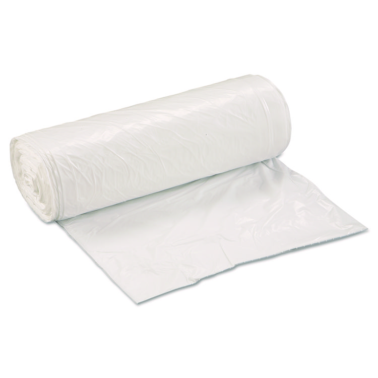 Inteplast Group Low-Density Commercial Can Liners, 30 gal, 0.8 mil, 30" x 36", White, Interleaved Roll, 25 Bags/Roll, 8 Rolls/Carton (IBSSL3036XHW)