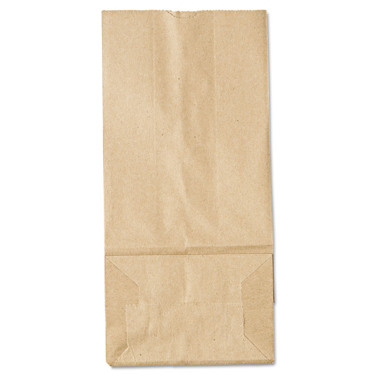 ROSS & WALLACE PAPER PRODUCTS, INC. Grocery Paper Bags, 5# Size, 35# Basis Weight, 5.25" x 3.38" x 10.94", Kraft, 500/Bundle (BAGGK5500)