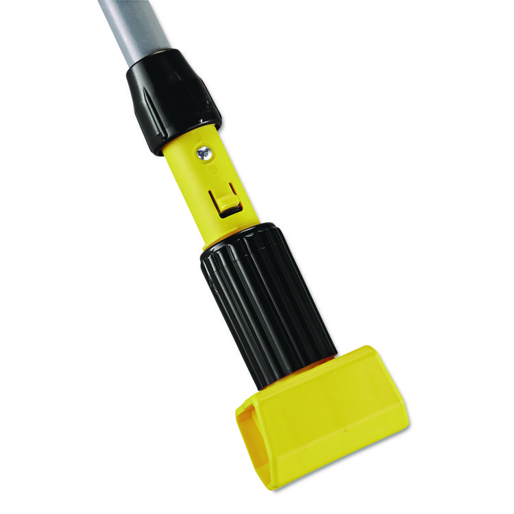 Rubbermaid Commercial Gripper Aluminum Mop Handle, 1.13" dia x 60", Gray/Yellow (RCPH226)