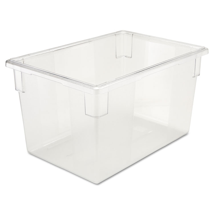 Rubbermaid Commercial Food/Tote Boxes, 21.5 gal, 26 x 18 x 15, Clear, Plastic (RCP3301CLE)