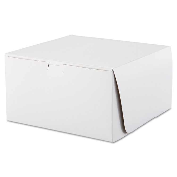SCT White One-Piece Non-Window Bakery Boxes, 10 x 10 x 5.5, White, Paper, 100/Carton (SCH0977)