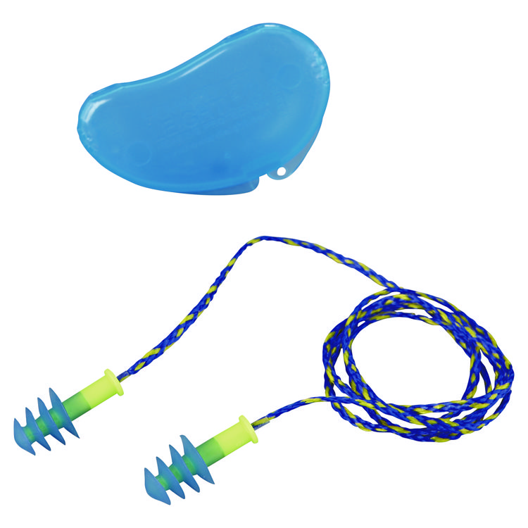 Howard Leight by Honeywell FUS30 HP Fusion Multiple-Use Earplugs, Reg, 27NRR, Corded, BE/WE, 100 Pairs (HOWFUS30HP)