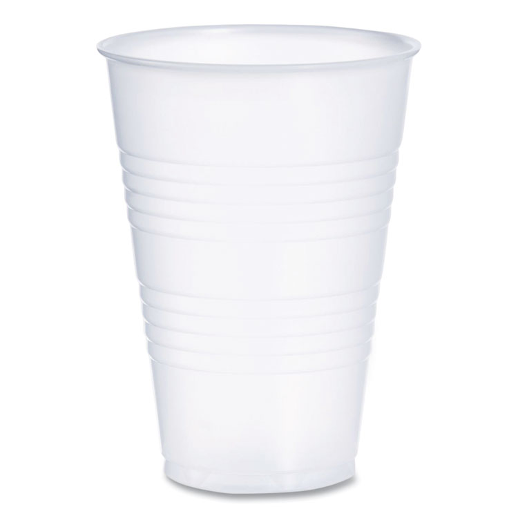 Dart High-Impact Polystyrene Cold Cups, 14 oz, Plastic, Translucent, 50/Sleeve. 20 Sleeves/Carton (DCCY14)