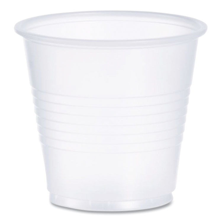 Dart High-Impact Polystyrene Cold Cups, 3.5 oz, Plastic, Translucent, 100/Sleeve, 25 Sleeves/Carton (DCCY35)