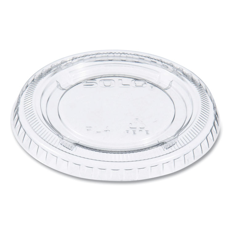 Dart Portion/Souffle Cup Lids, Fits 3.25 oz to 9 oz Portion Cups, Plastic, Clear, 125/Pack, 20 Packs/Carton (DCCPL4N)