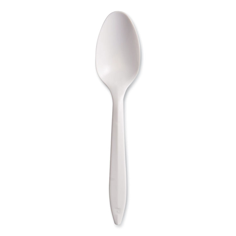 Dart Style Setter Mediumweight Plastic Spoons, White, 1,000/Carton (DCCS6BW)