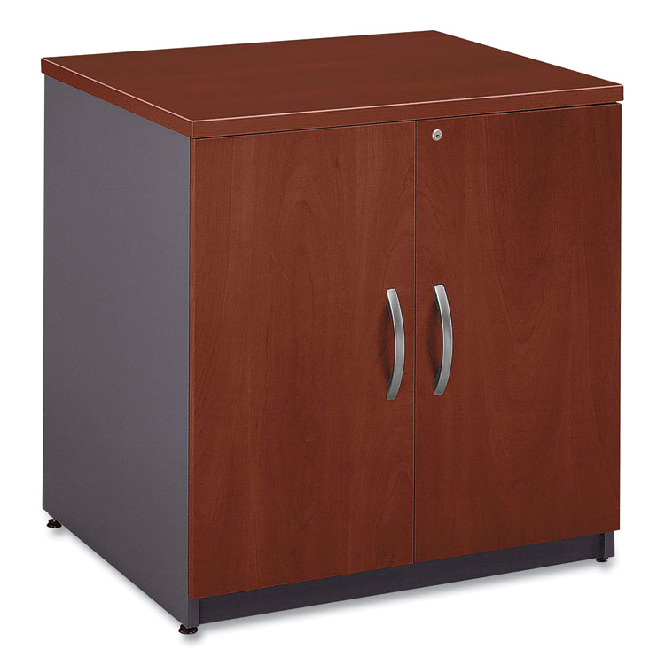 Bush Series C Collection 30W Storage Cabinet, Graphite Gray/Hansen Cherry (BSHWC24496A)