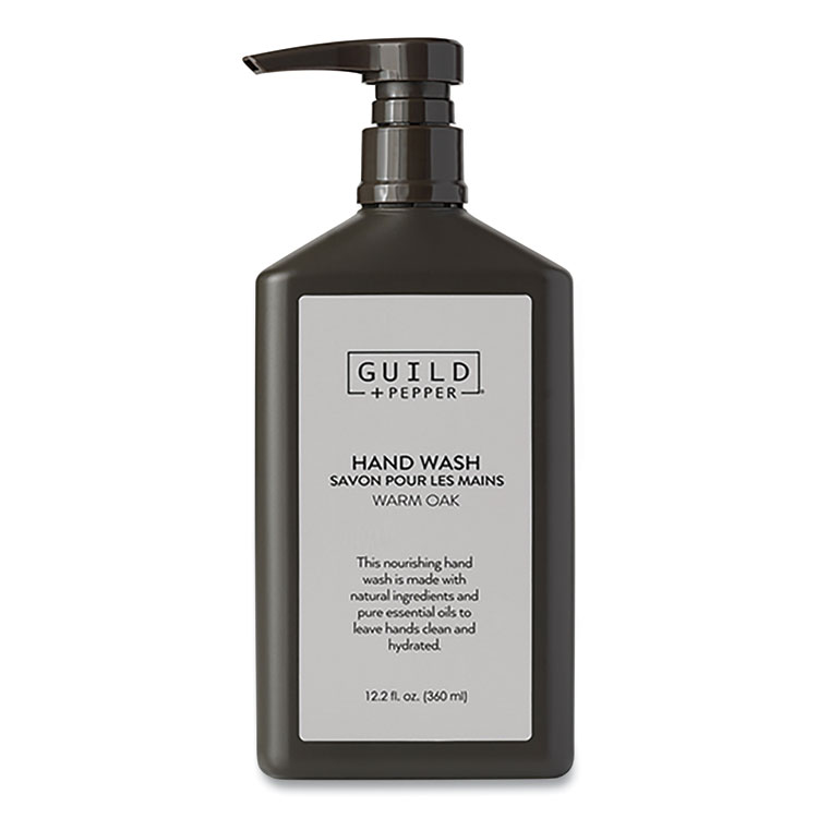 Guild+Pepper Hand Wash, Warm Oak Scent, 12.2 oz, 12/Carton (GIS100306)