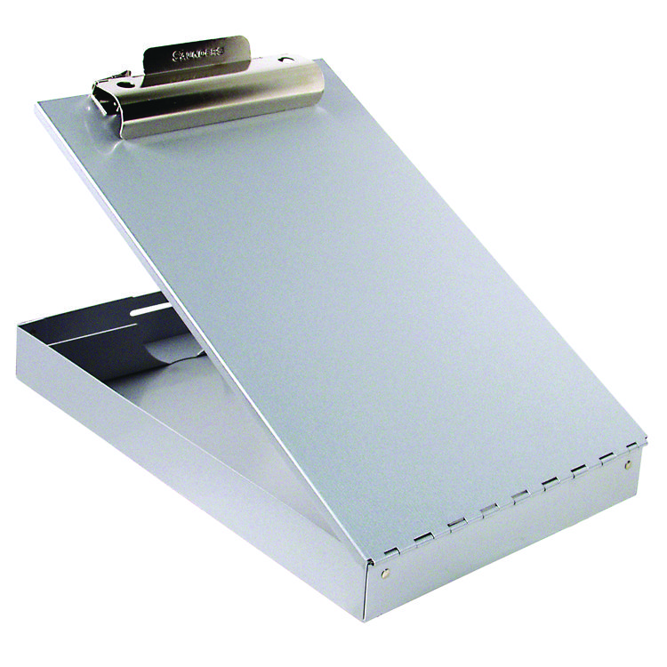 Saunders Redi-Rite Aluminum Storage Clipboard, 1" Clip Capacity, Holds 8.5 x 11 Sheets, Silver (SAU11017)